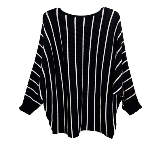 Philosophy Woman Black and White Striped Long Sleeve Sweater sz 2X - Picture 4 of 9